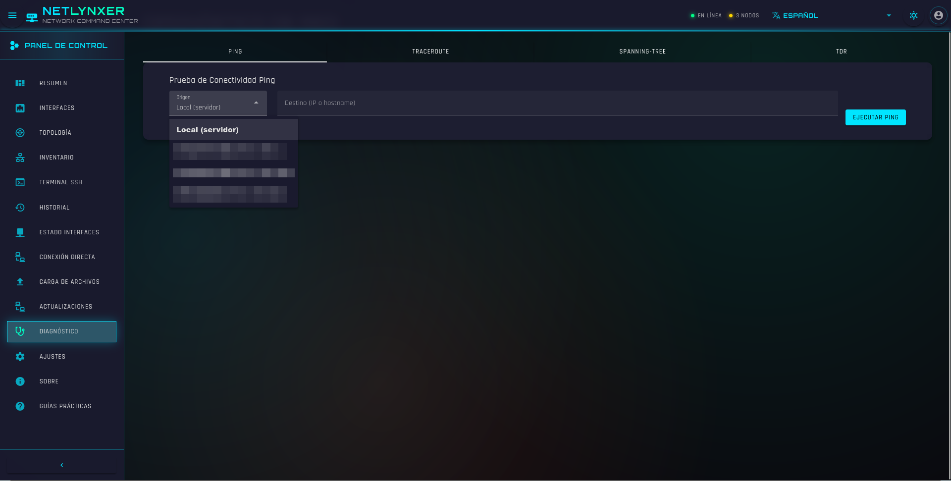 Panel de Diagnósticos