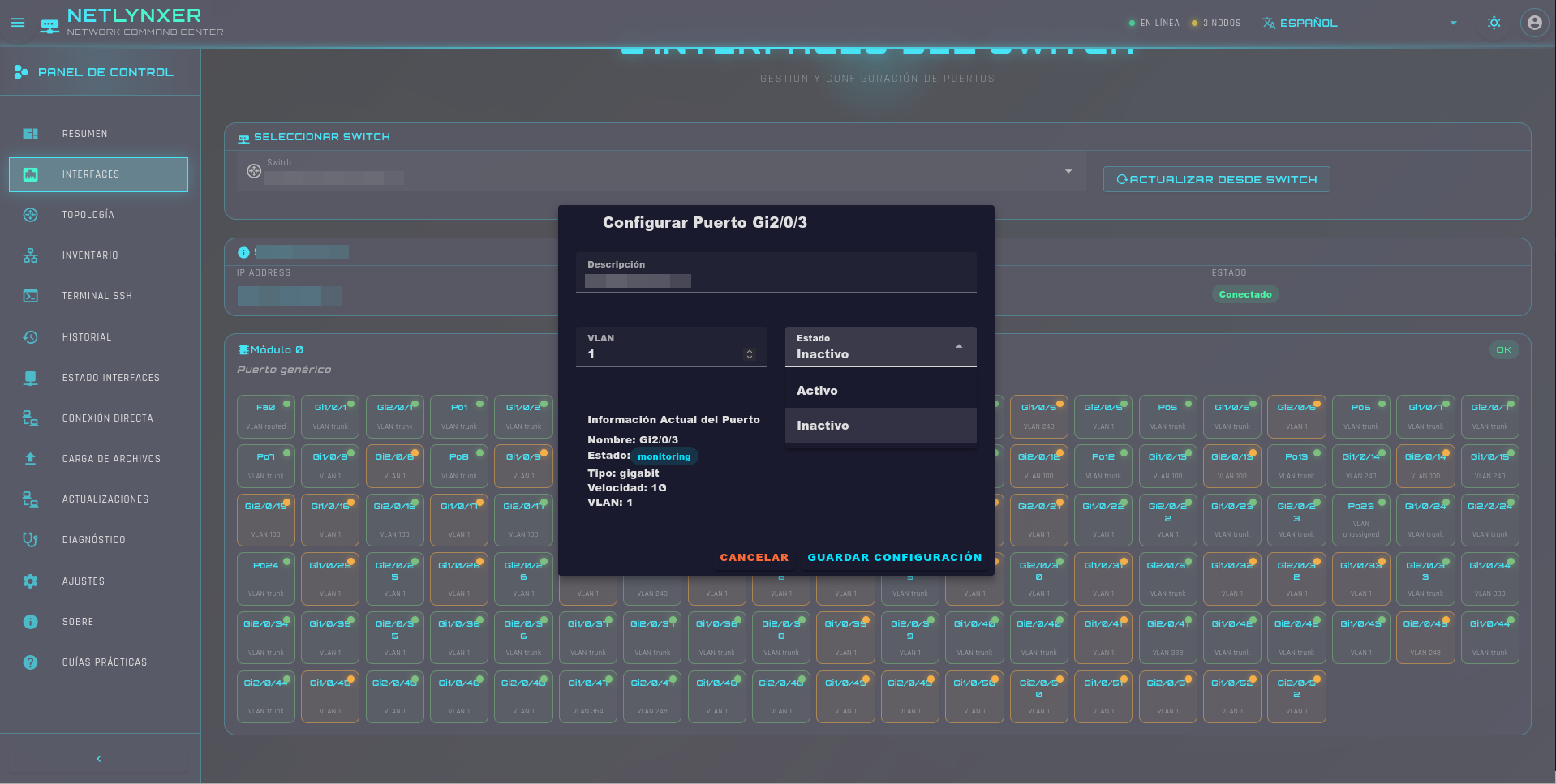 Estado de Interfaces
