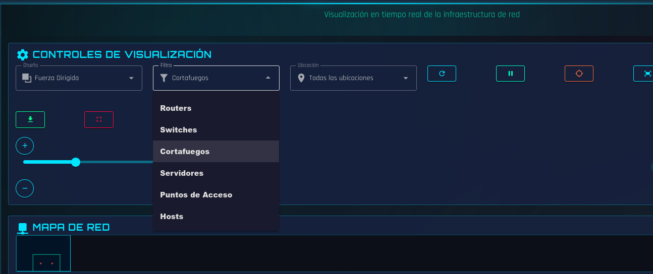 Filtros por Ubicación y Tipo